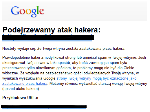 Google - podejrzenie ataku hakera